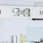 Dulap suspendat de bucătărie 2 pcs Alb lucios 40 x 31 x 40 cm GartenMobel Dekor