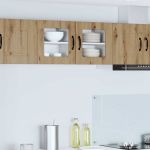 Dulap suspendat de bucătărie cu raft 2 pcs Stejar Artizanal GartenMobel Dekor