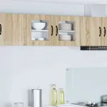 Dulap suspendat de bucătărie cu raft cu ușă 2 pcs Stejar Sonoma GartenMobel Dekor
