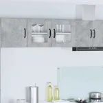 Dulap suspendat de bucătărie Gri din beton 80 x 31 x 40 cm GartenMobel Dekor