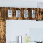 Dulap suspendat de bucătărie cu raft 2 pcs Stejar fumuriu GartenMobel Dekor