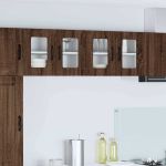 Dulap suspendat de bucătărie cu raft cu ușă 2 pcs Stejar închis GartenMobel Dekor