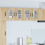 Dulap suspendat de bucătărie cu raft cu ușă 2 pcs Stejar Sonoma GartenMobel Dekor