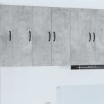 Dulap suspendat de bucătărie Gri din beton 30 x 31 x 80 cm GartenMobel Dekor