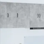 Dulap suspendat de bucătărie Gri din beton 50 x 31 x 80 cm GartenMobel Dekor