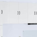 Dulap suspendat de bucătărie cu raft Alb lucios 80 x 31 x 80 cm GartenMobel Dekor