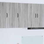 Dulap suspendat de bucătărie cu raft Gri Sonoma 40 x 31 x 80 cm GartenMobel Dekor