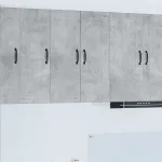 Dulap suspendat de bucătărie cu raft cu ușă 2 pcs Gri din beton GartenMobel Dekor