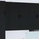 Dulap suspendat de bucătărie cu raft Negru 40 x 31 x 100 cm GartenMobel Dekor