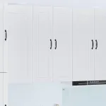 Dulap suspendat de bucătărie cu ușă Alb lucios 30 x 31 x 100 cm GartenMobel Dekor