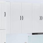 Dulap suspendat de bucătărie cu ușă Alb lucios 40 x 31 x 100 cm GartenMobel Dekor