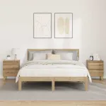 Dulapuri de pat 2 pcs Stejar Artizanal 40 x 35 x 50 cm GartenMobel Dekor