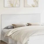 Tăblie cap cu headboard Alb lucios 200 cm Lemn compozit GartenMobel Dekor