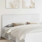 Tăblie cap cu headboard Alb 200 cm Lemn compozit GartenMobel Dekor