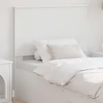 Tăblie cap cu headboard Alb 75 cm Lemn compozit GartenMobel Dekor