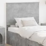 Tăblie cap cu headboard Gri din beton 75 cm Lemn compozit GartenMobel Dekor