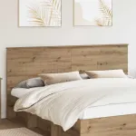 Tăblie cap cu headboard Stejar Artizanal 200 cm Lemn compozit GartenMobel Dekor
