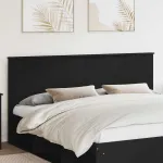 Tăblie cap cu headboard Stejar Negru 200 cm Lemn compozit GartenMobel Dekor