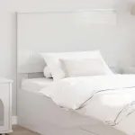 Tăblie cap cu headboard Alb Lucios 100 cm Lemn compozit GartenMobel Dekor