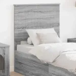 Tăblie cap cu headboard Gri Sonoma 75 cm Lemn compozit GartenMobel Dekor