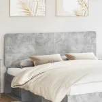 Tăblie cap cu headboard Gri din beton 200 cm Lemn compozit GartenMobel Dekor