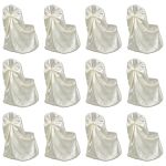 Husă de scaun pentru nunți, 12 buc., crem GartenMobel Dekor