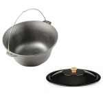 Set ceaun fonta cu capac emailat, 14.5 L, Premium GartenVIP DiyLine