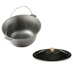 Set ceaun fonta cu capac emailat, 14.5 L, Premium GartenVIP DiyLine