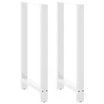 Picioare de masă de bar, albe, 2 buc., 60x(110-111) cm, oțel GartenMobel Dekor