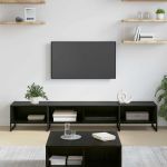 Cabinet TV Stejar Negru 170.5 x 36 x 30.5 cm Lemn compozit GartenMobel Dekor