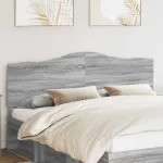 Tăblie cap cu headboard Gri Sonoma 180 cm Lemn compozit GartenMobel Dekor