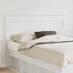 Tăblie cap cu headboard Alb 160 cm Lemn compozit GartenMobel Dekor