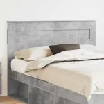 Tăblie cap cu headboard Gri din beton 160 cm Lemn compozit GartenMobel Dekor