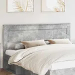 Tăblie cap cu headboard Gri din beton 200 cm Lemn compozit GartenMobel Dekor