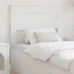 Tăblie cap cu headboard Alb 75 cm Lemn compozit GartenMobel Dekor