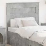 Tăblie cap cu headboard Gri din beton 100 cm Lemn compozit GartenMobel Dekor