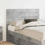 Tăblie cap cu headboard Gri din beton 135 cm Lemn compozit GartenMobel Dekor