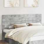 Tăblie cap cu headboard Gri din beton 180 cm Lemn compozit GartenMobel Dekor
