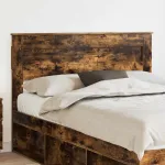 Tăblie cap cu headboard Stejar fumuriu 140 cm Lemn compozit GartenMobel Dekor
