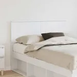 Tăblie cap cu headboard Alb 120 cm Lemn compozit GartenMobel Dekor