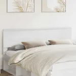 Tăblie cap cu headboard Alb Lucios 200 cm Lemn compozit GartenMobel Dekor