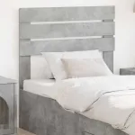 Tăblie cap cu headboard Gri din beton 90 cm Lemn compozit GartenMobel Dekor