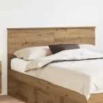 Tăblie cap cu headboard Stejar Artizanal 140 cm Lemn compozit GartenMobel Dekor