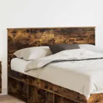 Tăblie cap cu headboard Stejar fumuriu 150 cm Lemn compozit GartenMobel Dekor