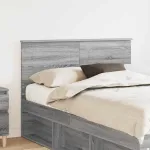 Tăblie cap cu headboard Gri Sonoma 120 cm Lemn compozit GartenMobel Dekor