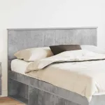 Tăblie cap cu headboard Gri din beton 140 cm Lemn compozit GartenMobel Dekor