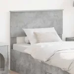 Tăblie cap cu headboard Gri din beton 90 cm Lemn compozit GartenMobel Dekor