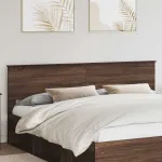 Tăblie cap cu headboard Stejar închis 200 cm Lemn compozit GartenMobel Dekor