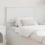 Tăblie cap cu headboard Alb 75 cm Lemn compozit GartenMobel Dekor