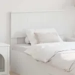 Tăblie cap cu headboard Alb 90 cm Lemn compozit GartenMobel Dekor